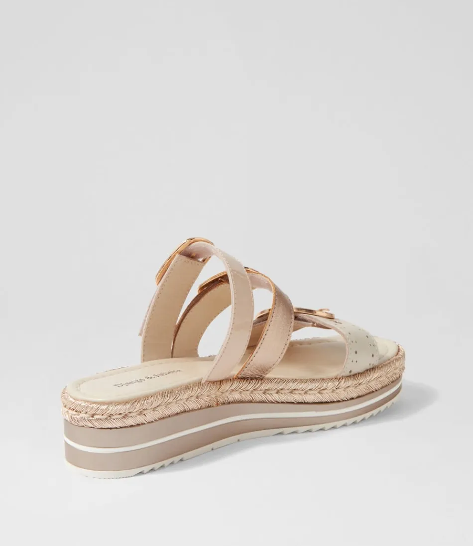 Espadrilles Femmes DJANGO & JULIETTE - Sandales Tressées Confortables en Tonalités Amandes et Multicolores (Collection Abbas)