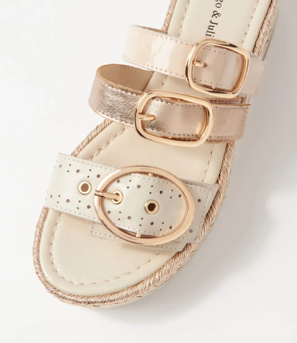 Espadrilles Femmes DJANGO & JULIETTE - Sandales Tressées Confortables en Tonalités Amandes et Multicolores (Collection Abbas)