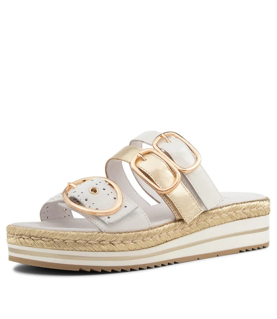 Django & Juliette | Espadrilles Femme Blanc Abbas à Motifs Bohèmes | Style Décontracté à Lanières