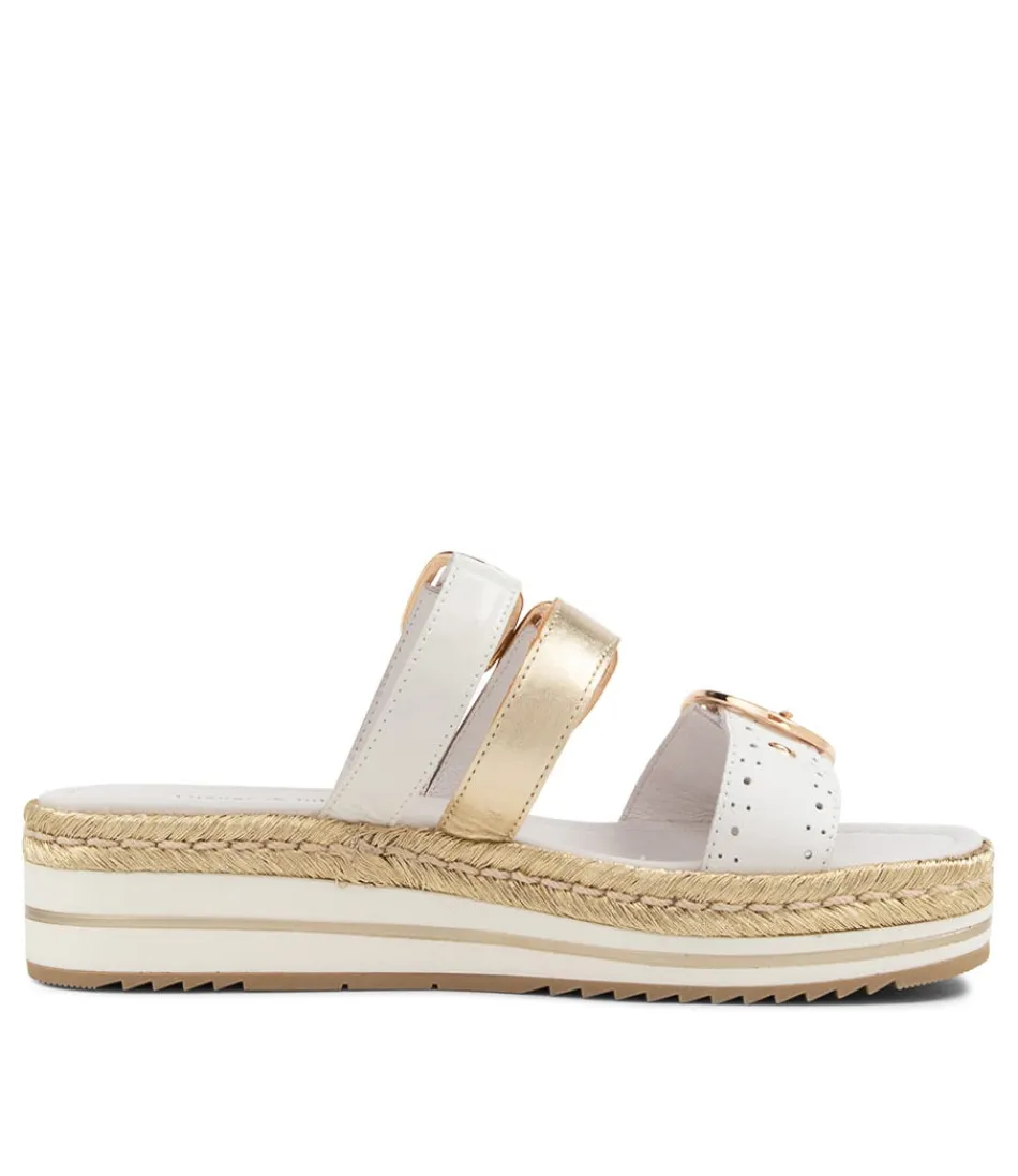 Django & Juliette | Espadrilles Femme Blanc Abbas à Motifs Bohèmes | Style Décontracté à Lanières