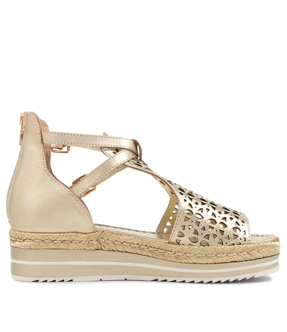 Sandales DJANGO & JULIETTE pour femme - Espadrilles en cuir doré sable avec tressage artisanal - Modèle confortable style méditerranéen