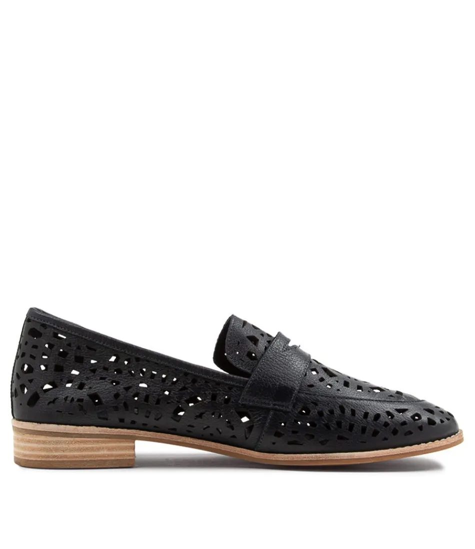 Mocassins femme en cuir marine - Modèle Addah Lrg par Django & Juliette