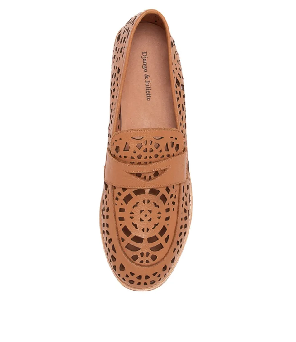 Mocassins DJANGO et JULIETTE Addah Grande Taille - Cuir Camel Élégantes pour Femme