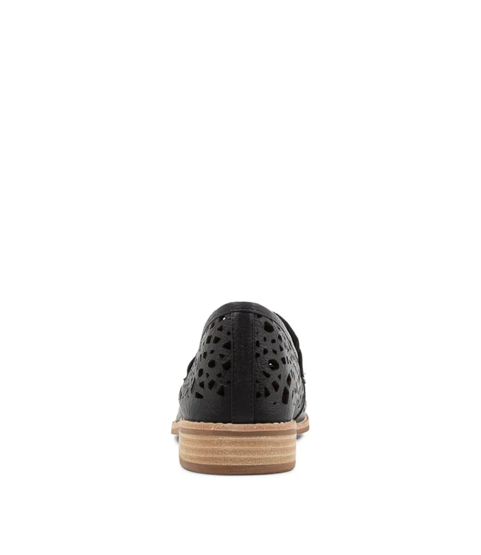 Mocassins Femme DJANGO & JULIETTE - Addah en Cuir Véritable Bleu Marine | Chaussures Élégantes pour Tenue Urbaine