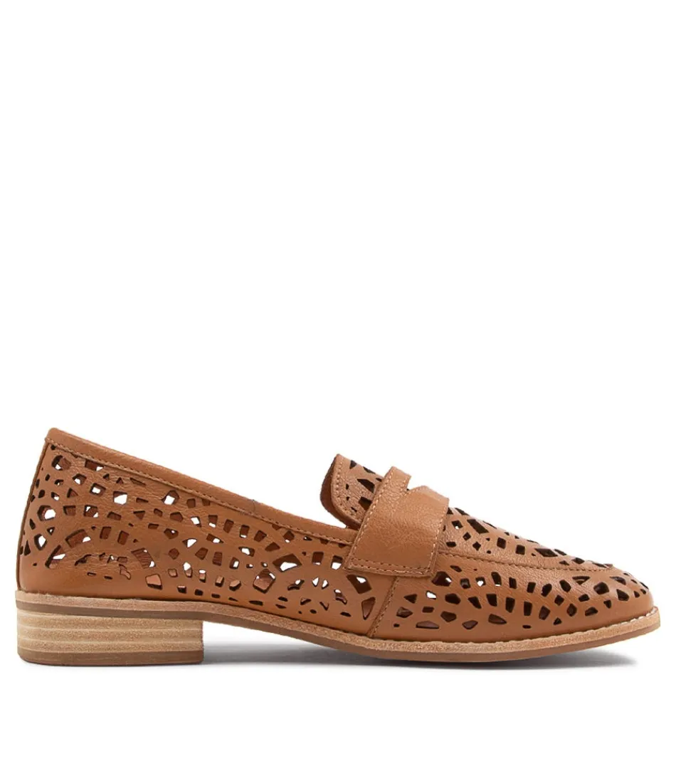 Mocassins Femme Django & Juliette - Modèle Addah en Cuir Caramel Souple
