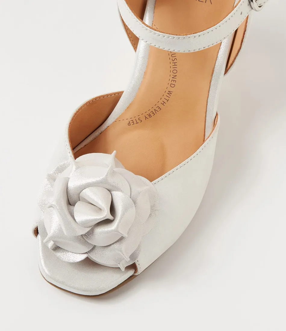 Sandales Confort ZIERA Aggie W - Cuir Iridescent Argenté pour Femme