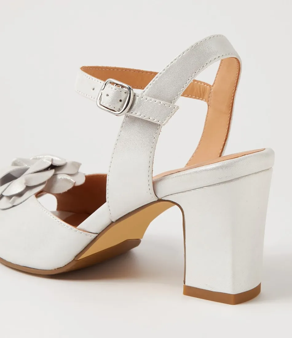 Sandales Confort ZIERA Aggie W - Cuir Iridescent Argenté pour Femme