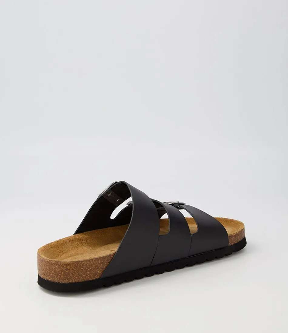 GABOR Femme - Sandales Alfy Noir en Cuir Souple Confort Optimal - Élégance Urbaine & Style Décontracté