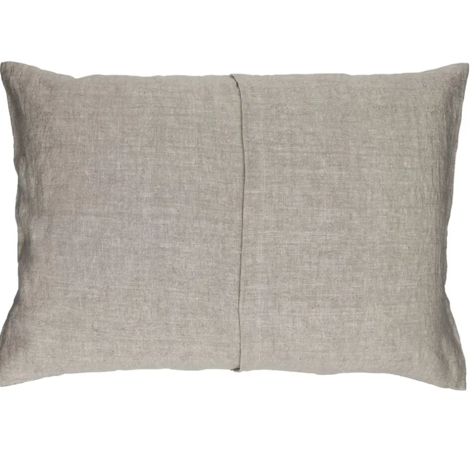Coussin d'appoint décoratif en lin pur | Dimensions généreuses 70x50cm | Teinture naturelle - Collection Essentiels Alpha par Pomax