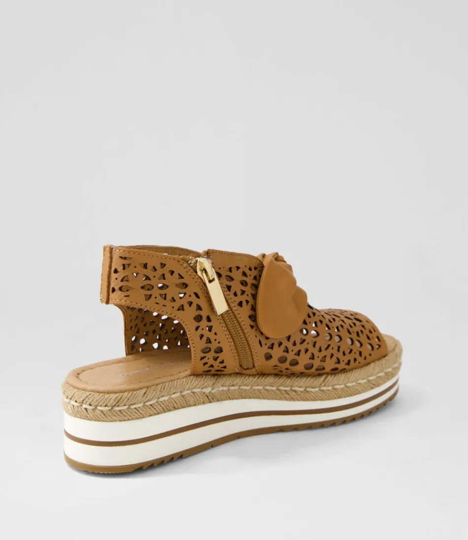 Espadrilles Femme en Cuir Patiné Brun Profond - Modèle Altona par Django & Juliette