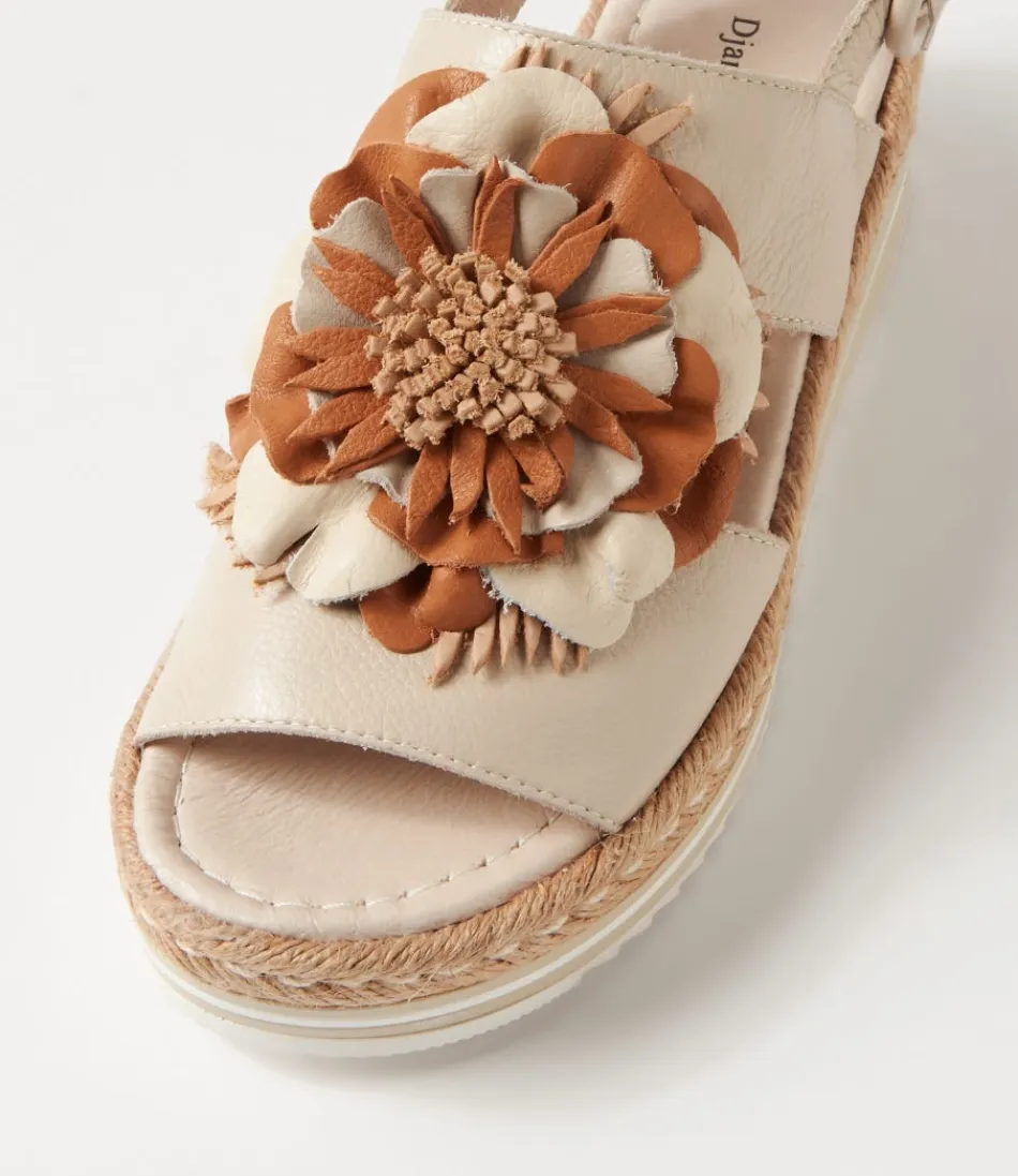 Espadrilles femme DJANGO & JULIETTE - Modèle Amare en cuir naturel multi-tones amande  
Chaussures d'été artisanales avec semelle en jute et détails de maroquinerie contrastés  
Style bohème chic pour tenues estivales - Taille confortable avec lacets réglables