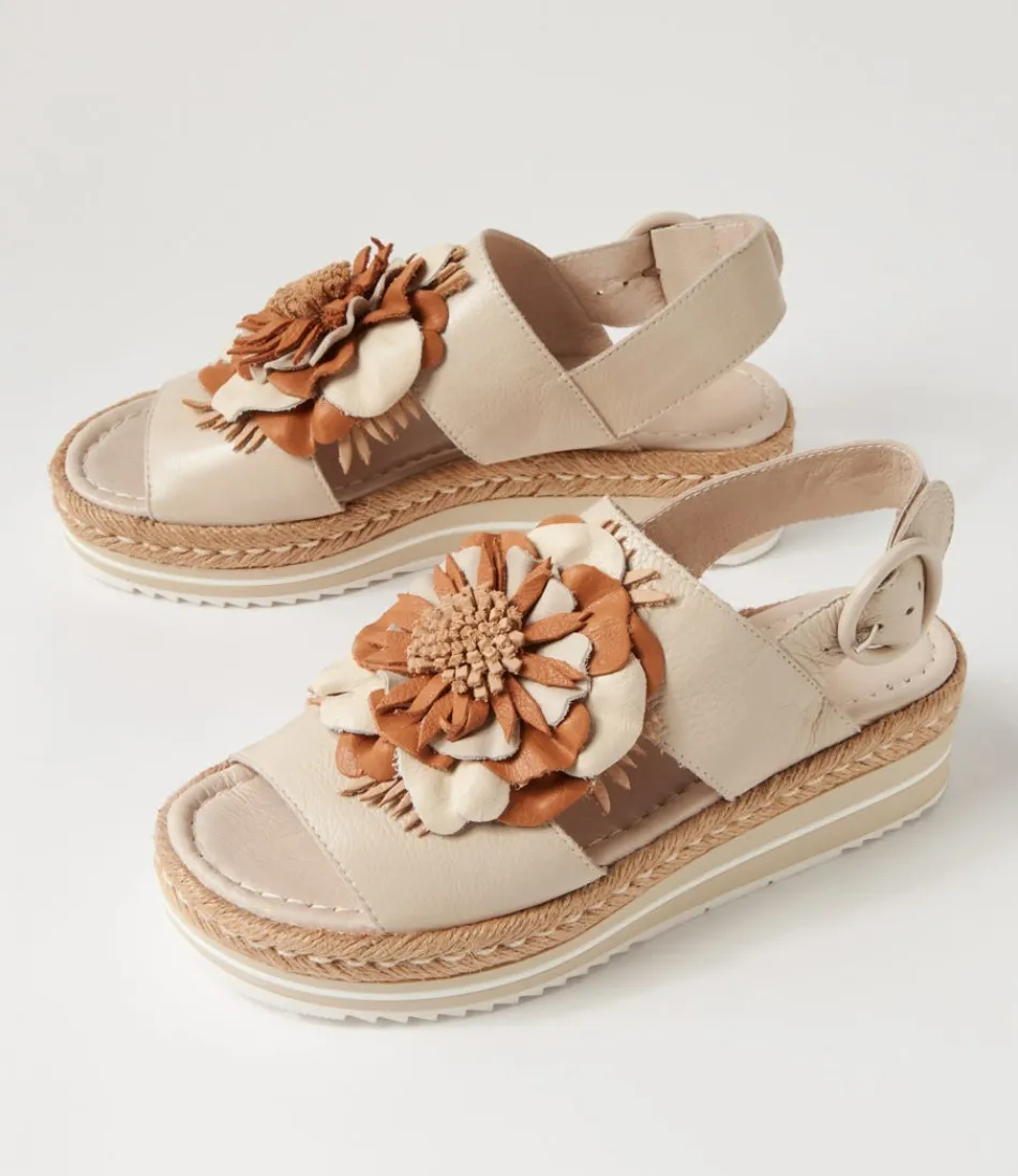Espadrilles femme DJANGO & JULIETTE - Modèle Amare en cuir naturel multi-tones amande  
Chaussures d'été artisanales avec semelle en jute et détails de maroquinerie contrastés  
Style bohème chic pour tenues estivales - Taille confortable avec lacets réglables