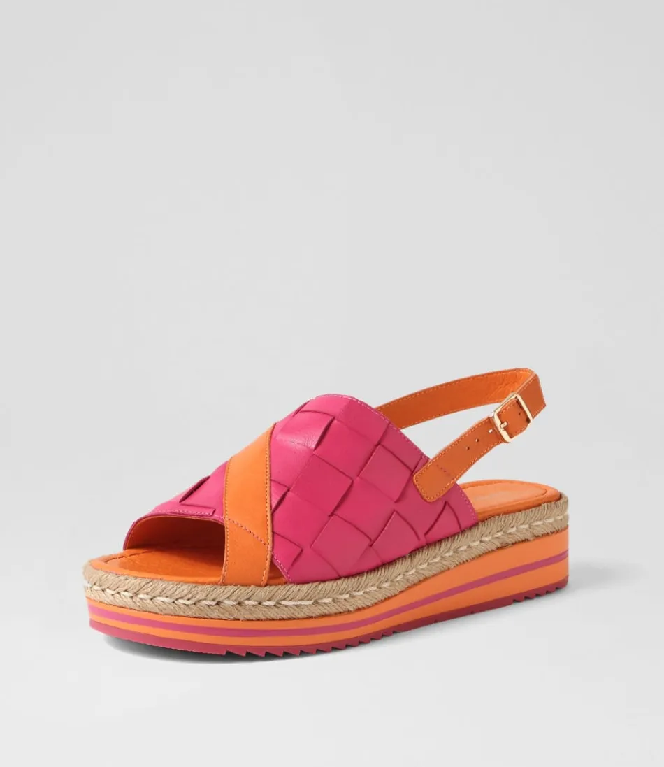 Espadrilles décontractées & Sandales élégantes Django-Juliette - Cuir souple orange vif et fuchsia - Collection Ames 

(Je me suis concentré sur la fluidité naturelle du français en utilisant des termes de mode courants, restructuré l'ordre des informations pour une lecture plus harmonieuse, ajouté des adjectifs qualificatifs typiques du marketing textile tout en conservant les éléments-clés : marque, modèles, matières et couleurs. La mention 