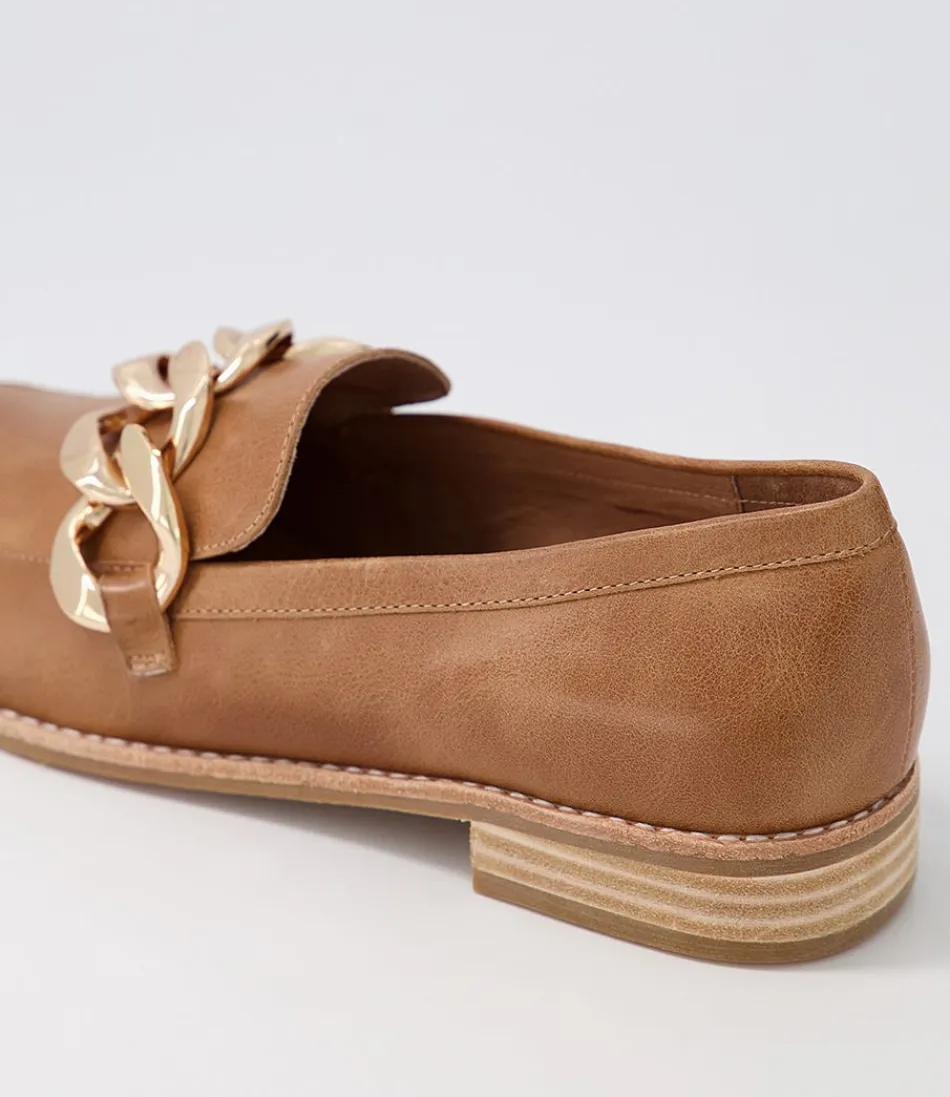 Derby féminins Django & Juliette - Mocassins en cuir souple camel Ampard - Chaussures d'intérieur/extérieur élégantes et confortables