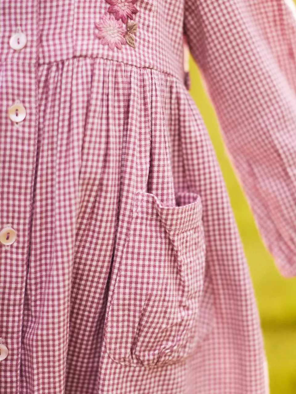 Robe Fille à Carreaux Vichy - Style Britannique Printanier (Collection April Cornell)