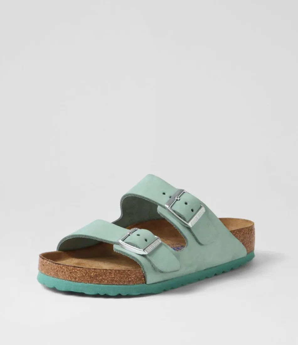 Sandales BIRKENSTOCK Arizona - Confort Optimal en Cuir Nubuck Bleu Béryl · Style Urbain & Élégantes pour l'Été