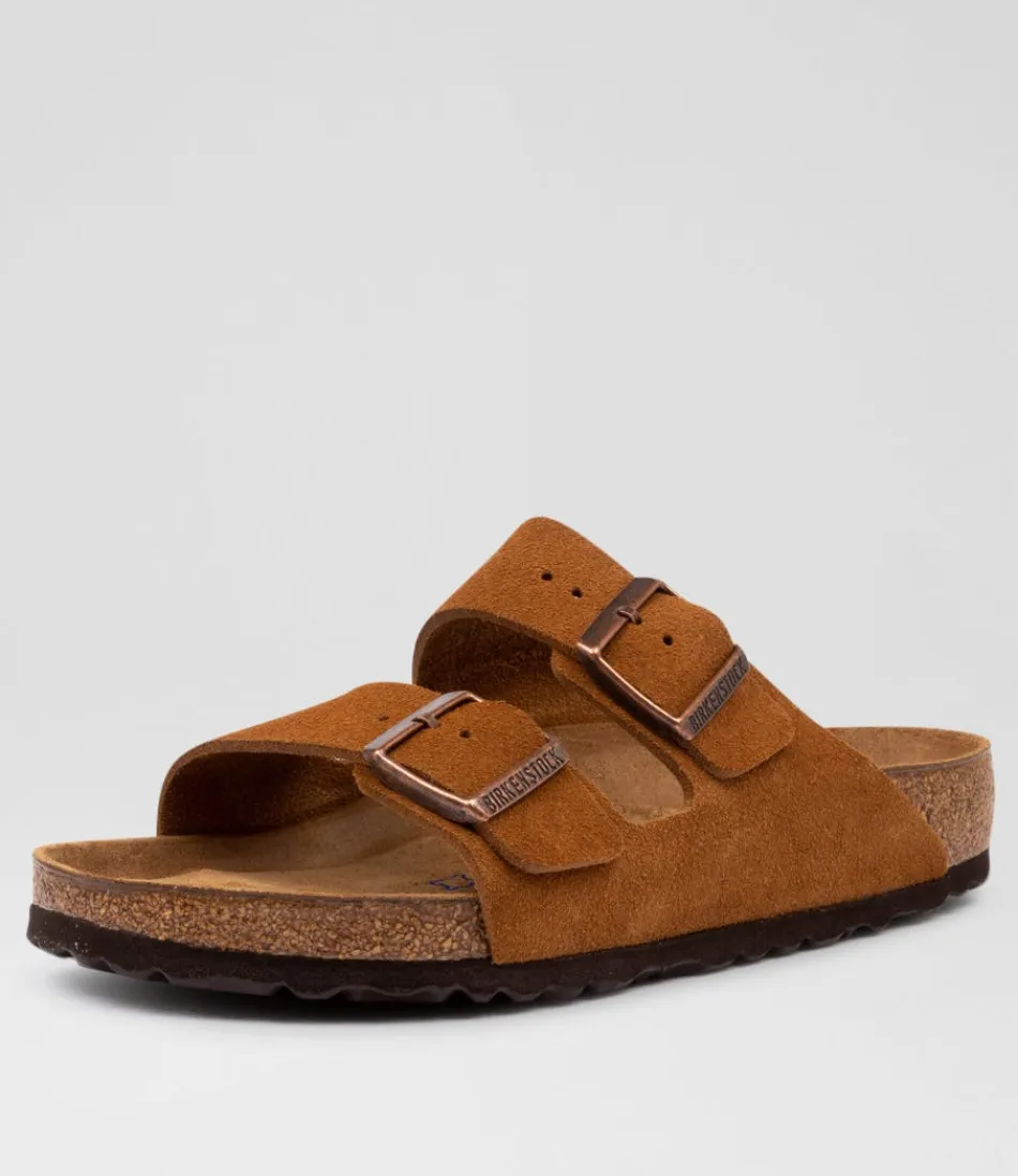 Sandales BIRKENSTOCK Arizona pour Femme - Suédine Mink Noir - Confort Respirant Sfb SU