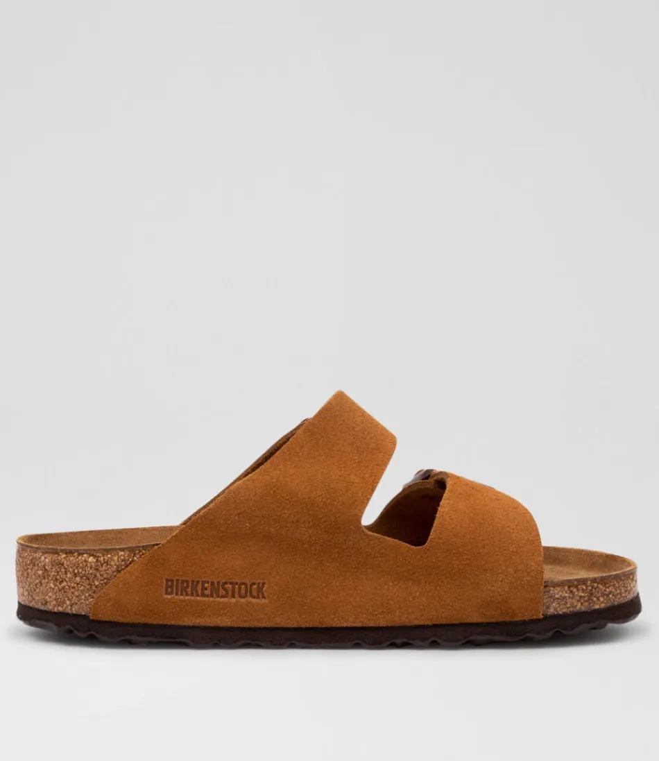 Sandales BIRKENSTOCK Arizona pour Femme - Suédine Mink Noir - Confort Respirant Sfb SU