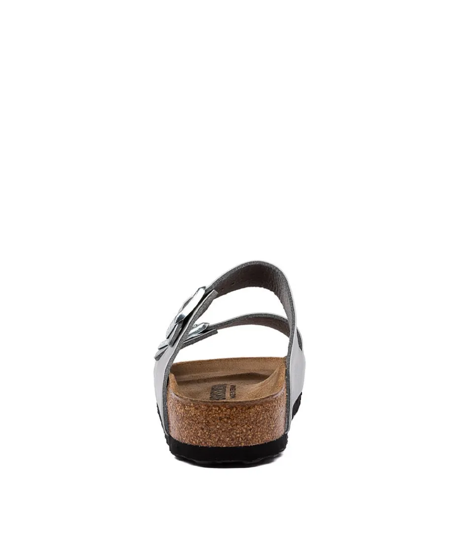 Sandales Femme BIRKENSTOCK Arizona - Confort Optimal en Birkoflor Argenté  

Modèle Confort Personnalisé avec Semelle Anatomique  

Sandales Ouvertes Légères pour Marche Naturelle  

(Version Cuir Synthétique Respirant - Finition Métallisée)