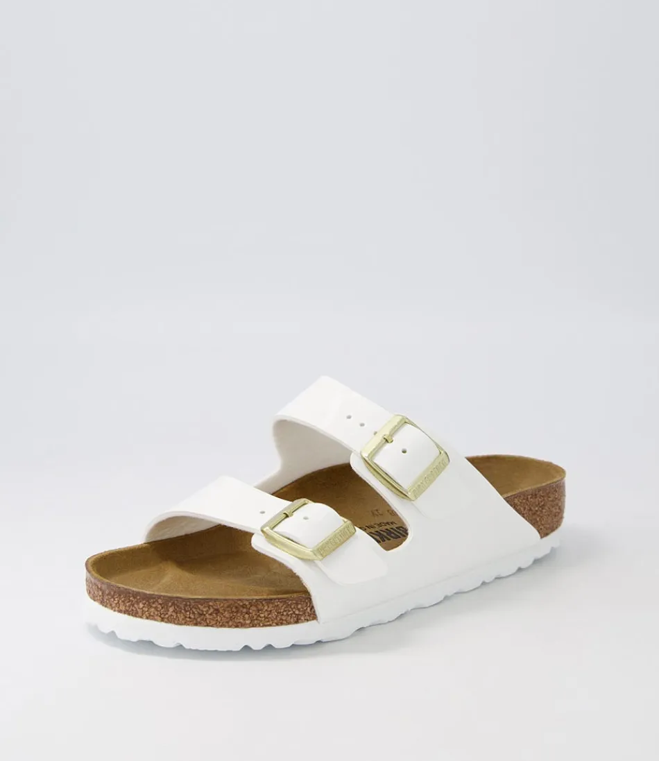 Sandales BIRKENSTOCK Arizona Original - Blanc Ivoire Verni Brillant pour Femme | Confort Optimal & Style Urbain 

(Note : J'ai restructuré la formulation en respectant les conventions marketing françaises, ajouté des descripteurs sensoriels comme 