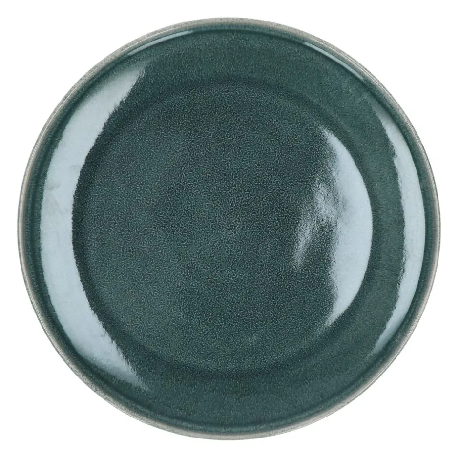 Assiette plate contemporaine Audrey en grès émaillé - Diamètre 27,5 cm (hauteur 3 cm) - Décor canard artistique - Collection vaisselle Pomax