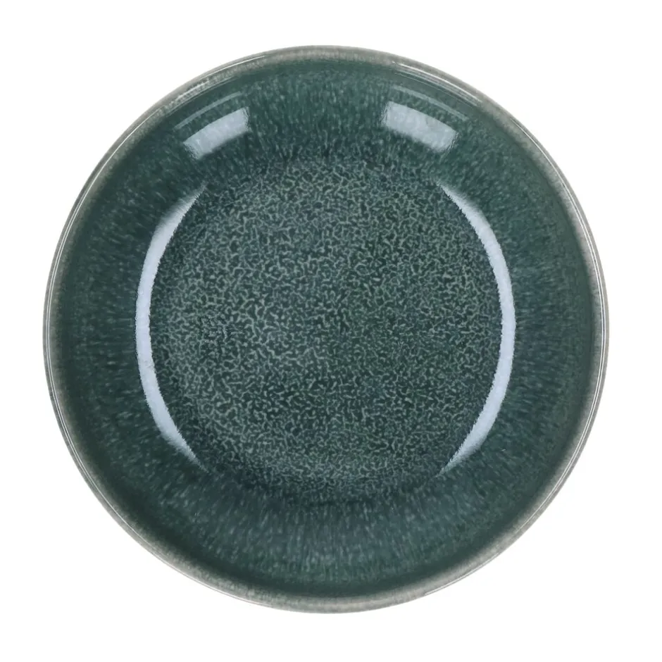 Bol à soupe Audrey Pomax en grès naturel - Diamètre 15,5 cm × Hauteur 5 cm, finition émaillée ton canard - Accessoire culinaire rustique pour service authentique