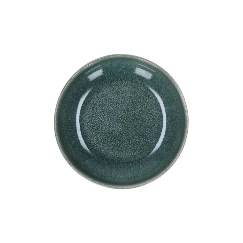 Bol miniature Audrey en grès émaillé - Collection Pomax - Diamètre 8,3 cm × Hauteur 4 cm - Finition vert canard raffinée