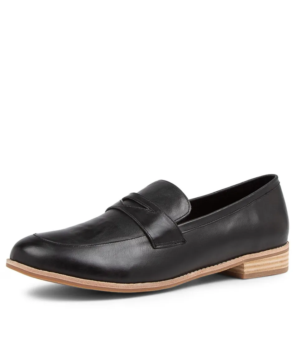 Mocassins femme élégants Django & Juliette - Modèle Avetta en cuir noir souple, grande taille