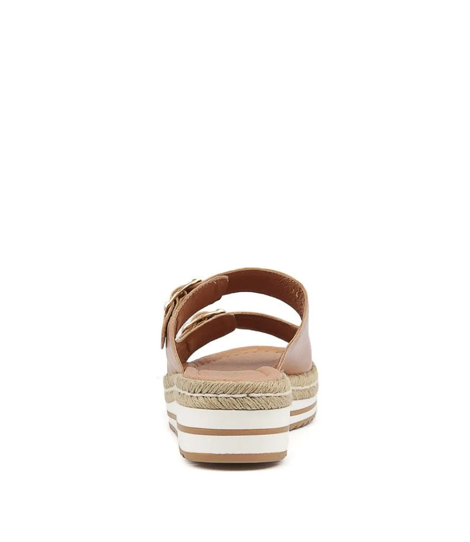 Sandales Élégantes Django & Juliette - Cuir Souple Brun Foncé pour Femme | Semelle Espadrille Confortable | Style Bohème Élégant