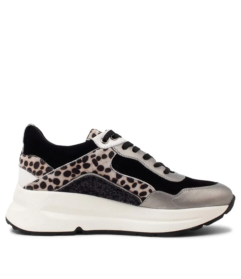 GEOX Backsie - Baskets Femme en Daim Souple Noir Mixte - Confort Optimal pour un Style Urbain