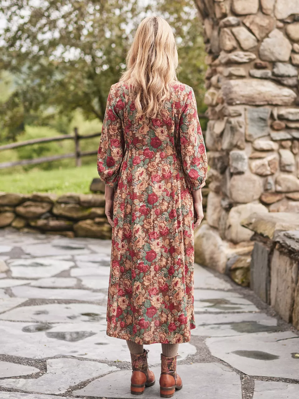 Robe Élégante Mori 'Rose Bohème' - Collection Printemps par April Cornell Boutique