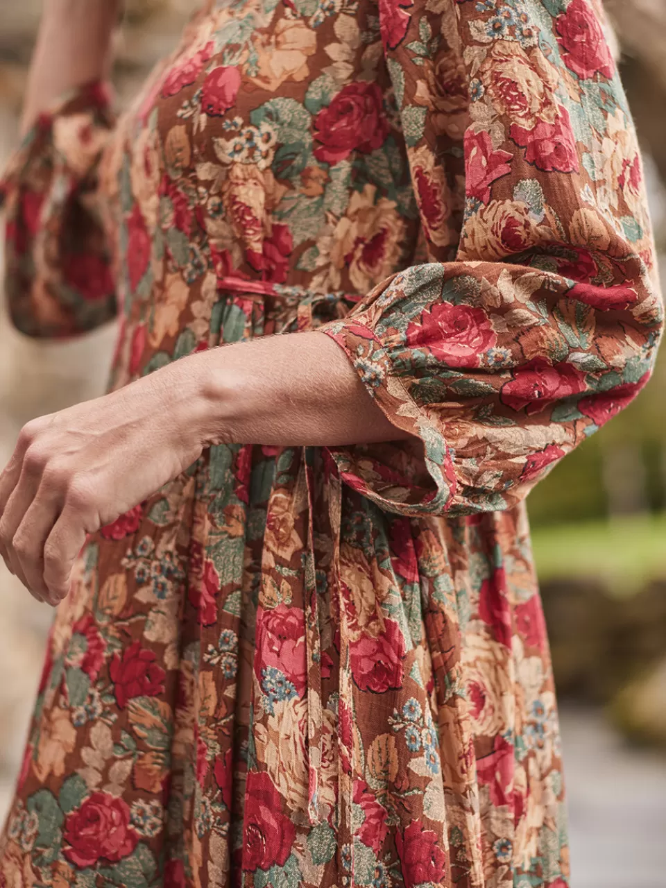Robe Élégante Mori 'Rose Bohème' - Collection Printemps par April Cornell Boutique