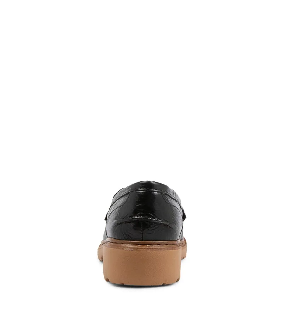 Mocassins Femme Django & Juliette - Cuir Benicio Texturé Effet Forêt, Chaussures Décontractées Élégantes