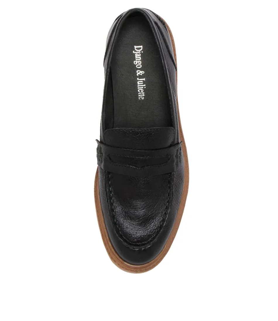Mocassins Femme Django & Juliette - Cuir Benicio Texturé Effet Forêt, Chaussures Décontractées Élégantes
