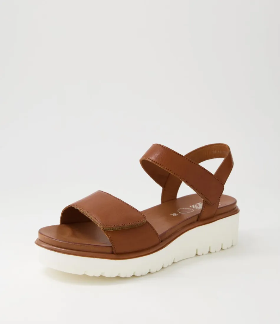 Sandales ARA Confort Femme - Modèle Bilbao 04 en Cuir Souple Cognac Doré