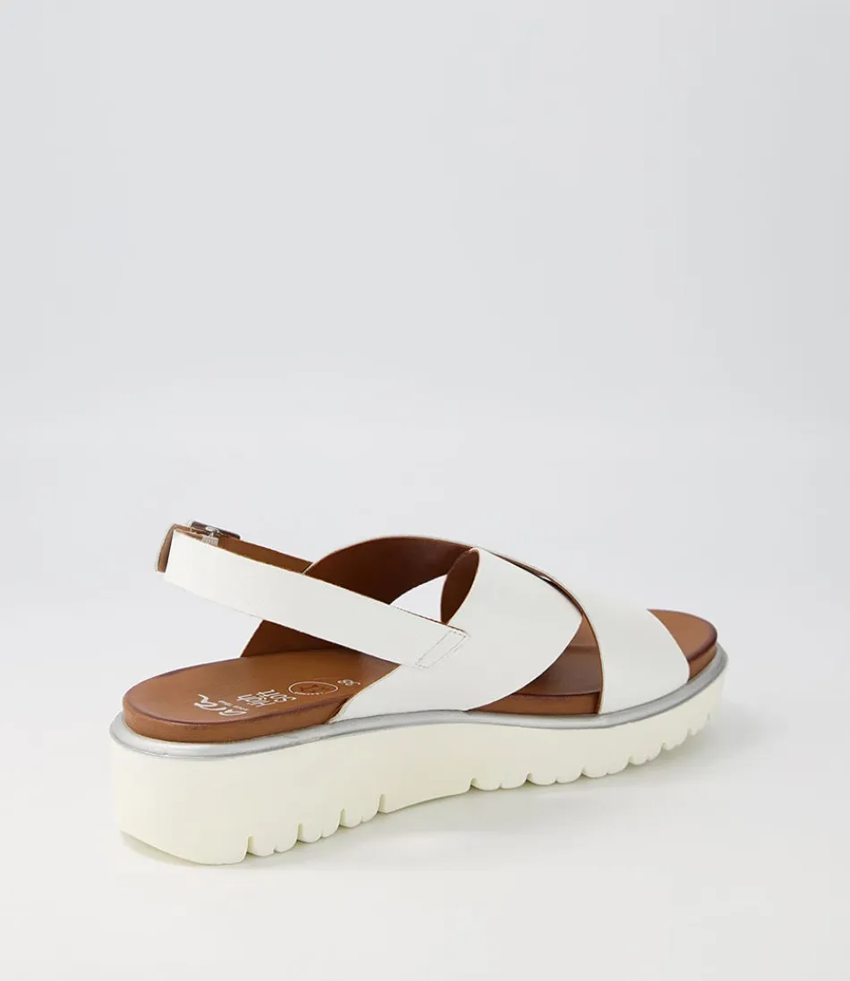 Sandales Élégantes en Cuir Blanc Authentique - Modèle Bilbao 02 avec Soutien Plantaire Doux par ARA