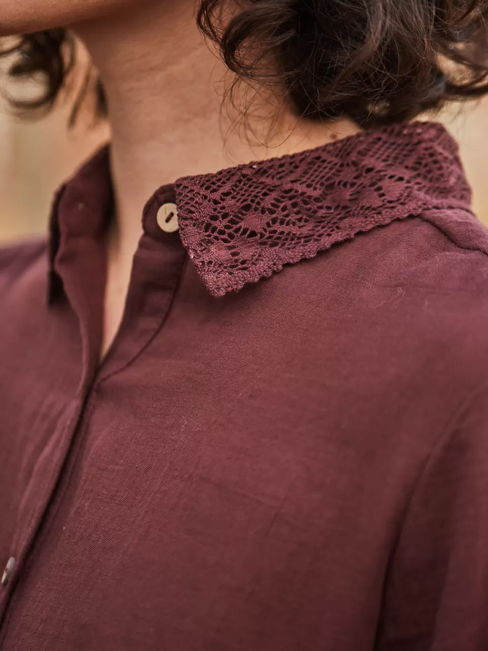 Chemise Boston chocolat fondant - Collection printemps April Cornell à petit prix
