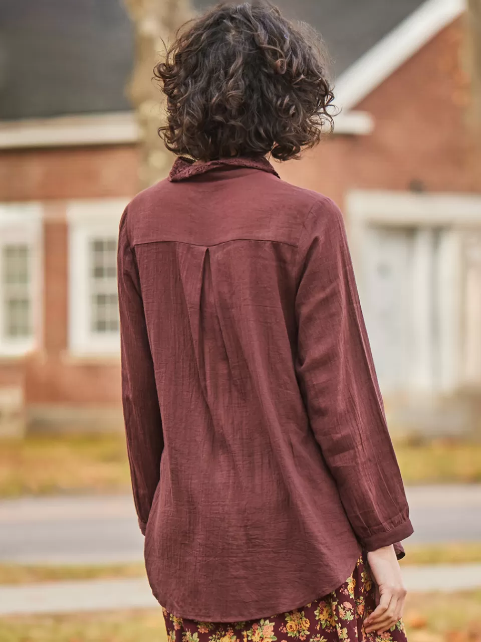 Chemise Boston chocolat fondant - Collection printemps April Cornell à petit prix
