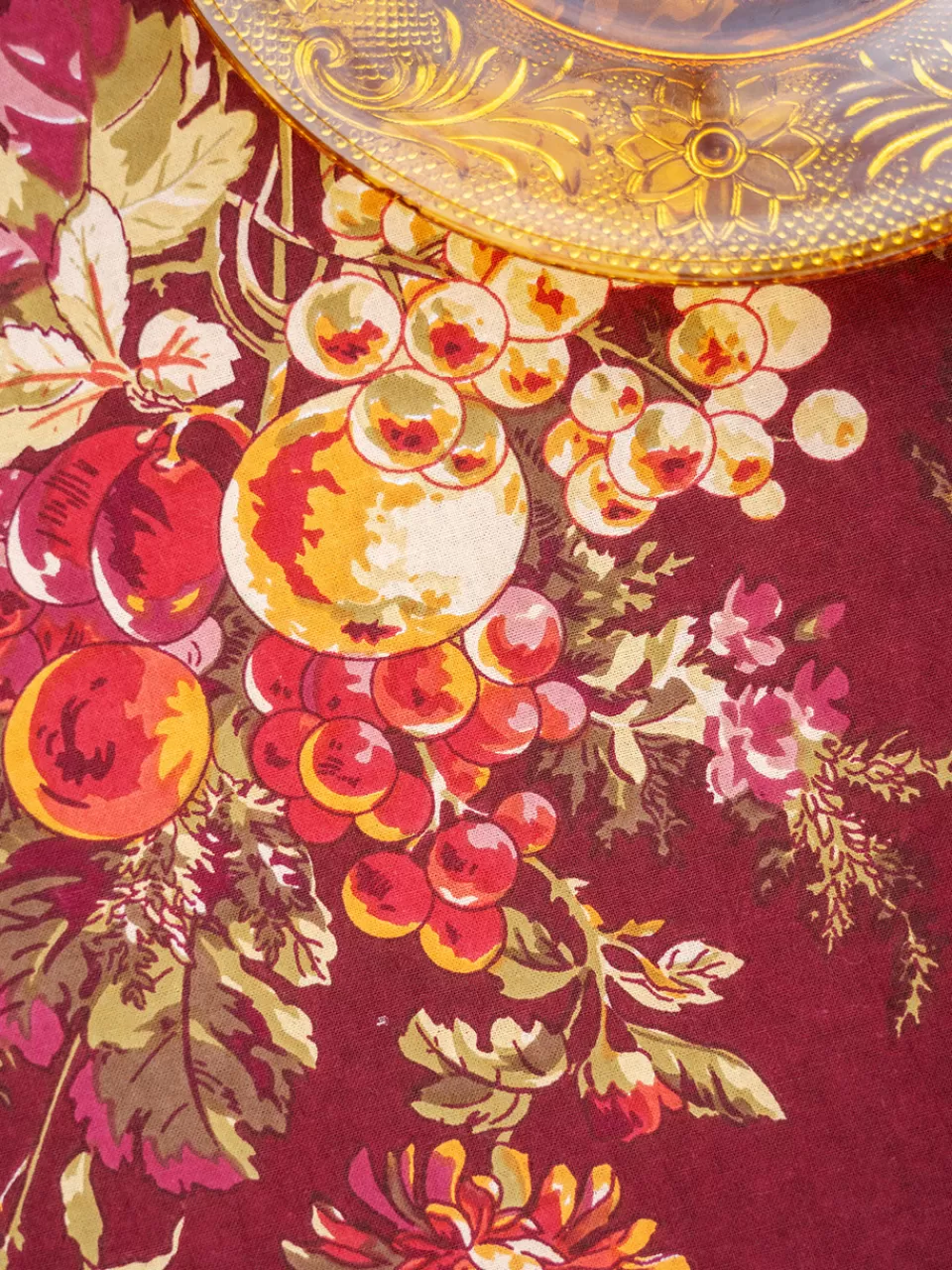 Nappe Ronde « Célébration de la Récolte » – Création Exclusive April Cornell