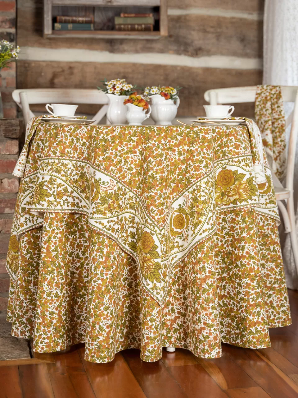 Nappe Ronde Bramley – Édition Exclusive April Cornell aux Motifs Printaniers