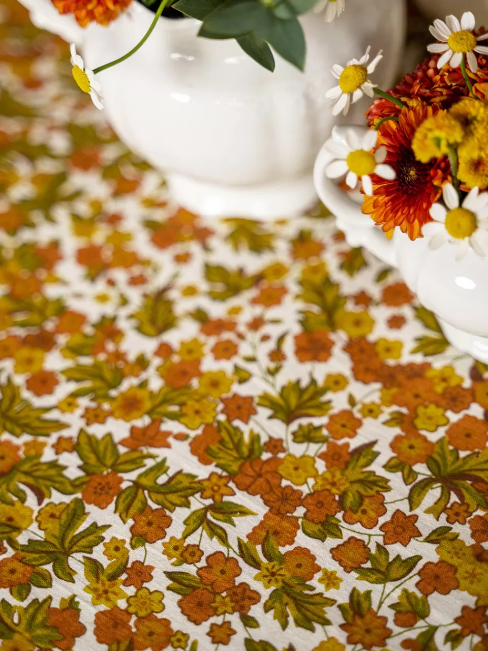 Nappe artisanale Bramley - Linge de table imprimé style bohème par April Cornell