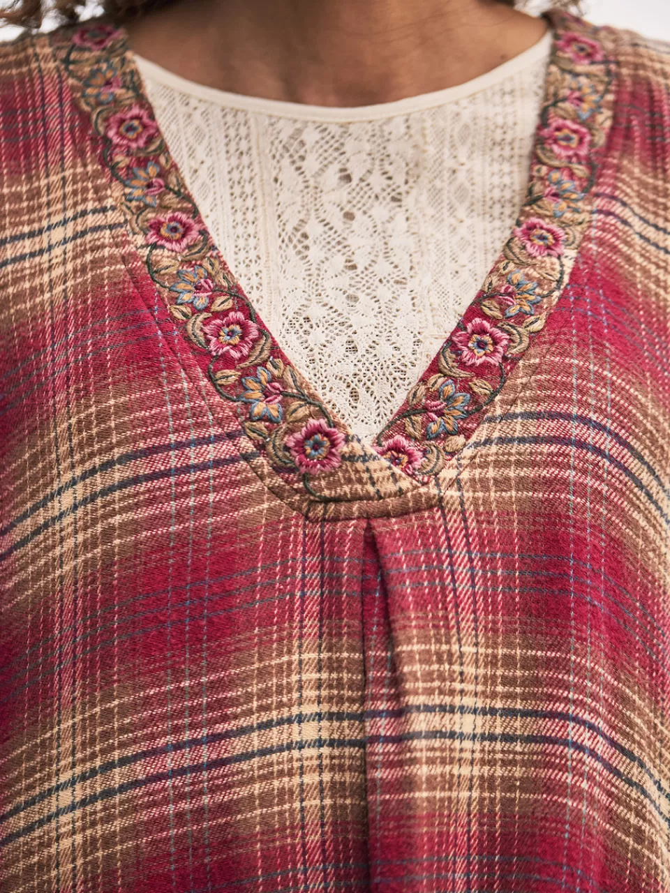 Robe Courte à Carreaux Bohème - Collection Printanière April Cornell