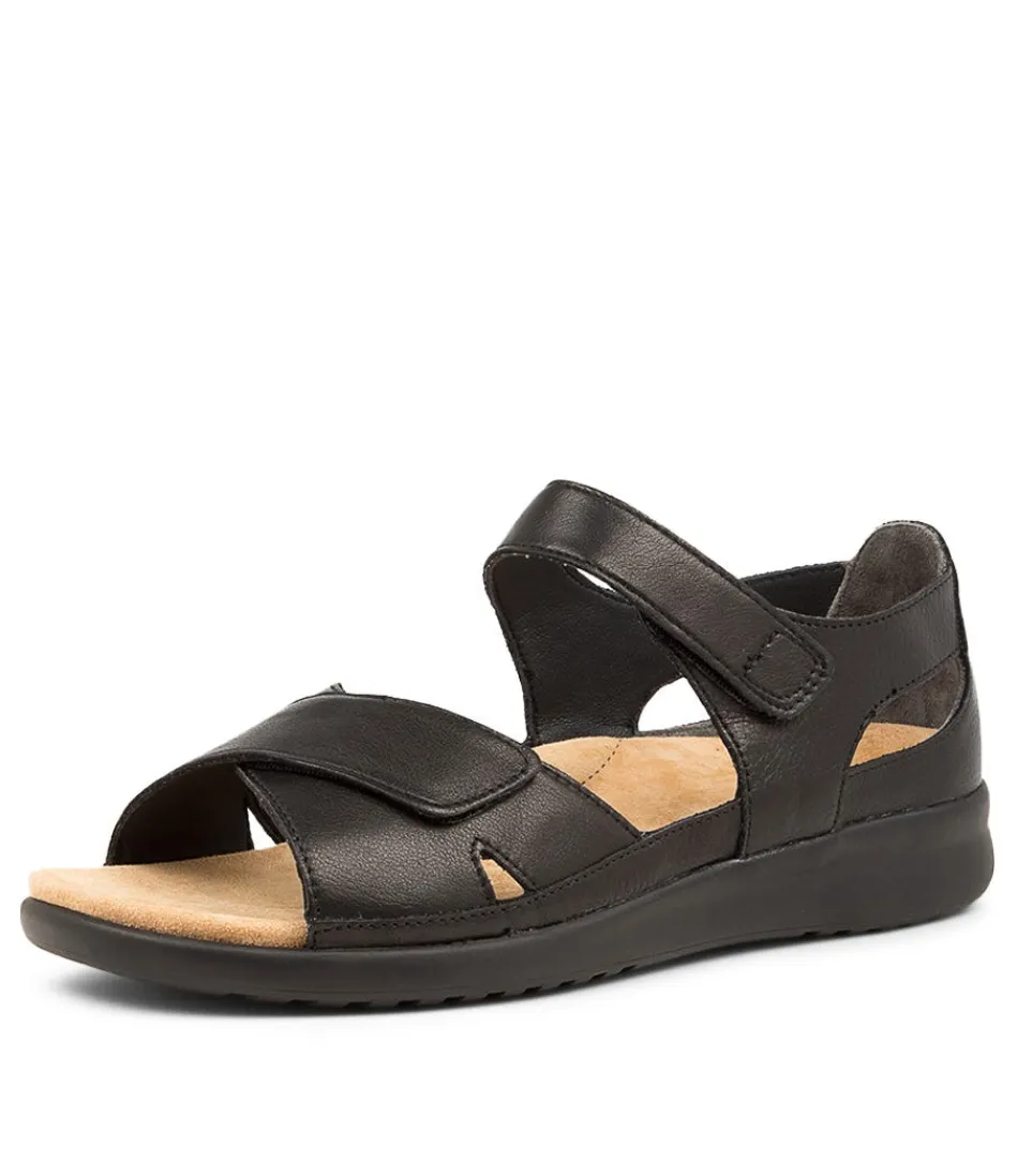 Escarpins femme ZIERA Bronn XW - Talons larges en cuir pleine fleur noir intense