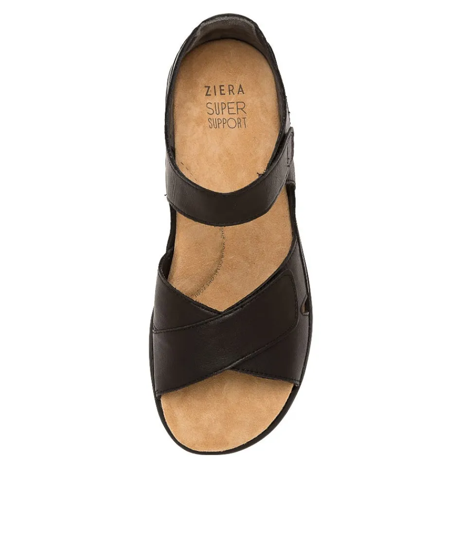 Escarpins femme ZIERA Bronn XW - Talons larges en cuir pleine fleur noir intense