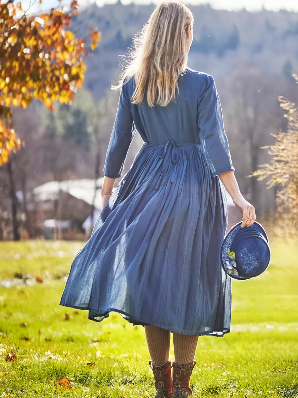 Robe Bronte - Nuance Ardoise Profonde | Collection Printemps April Cornell en Ligne