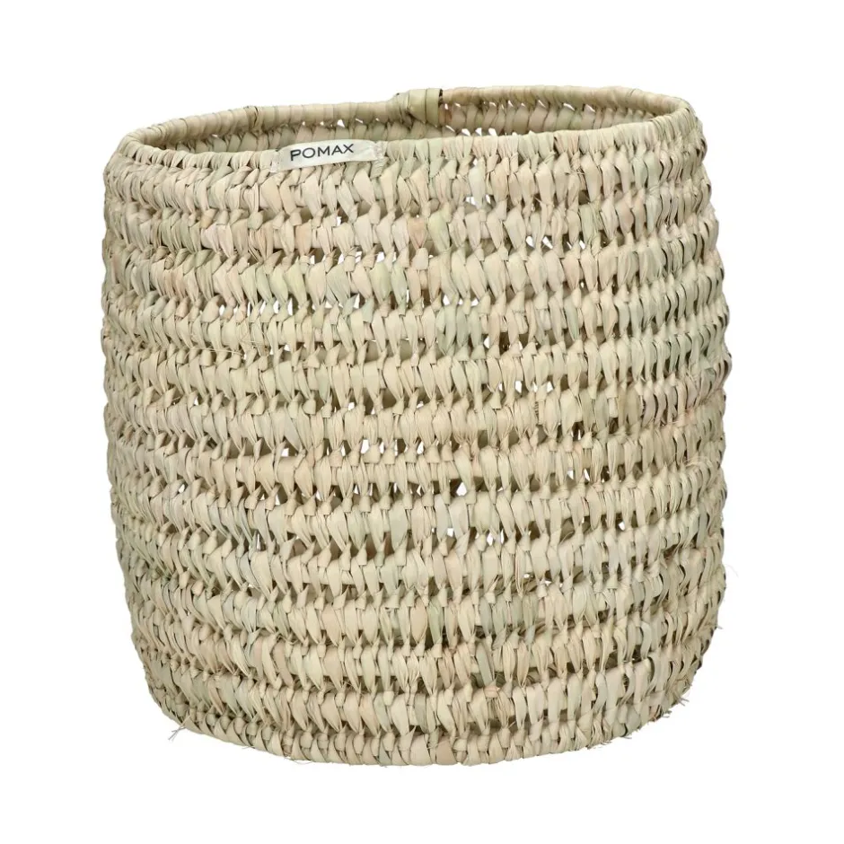 Lot de 3 paniers pratiques Pomax Campo - Tressage fibre de palmier - Dimensions variables (20/25/30 cm) - Style naturel idéal rangement ou déco champêtre