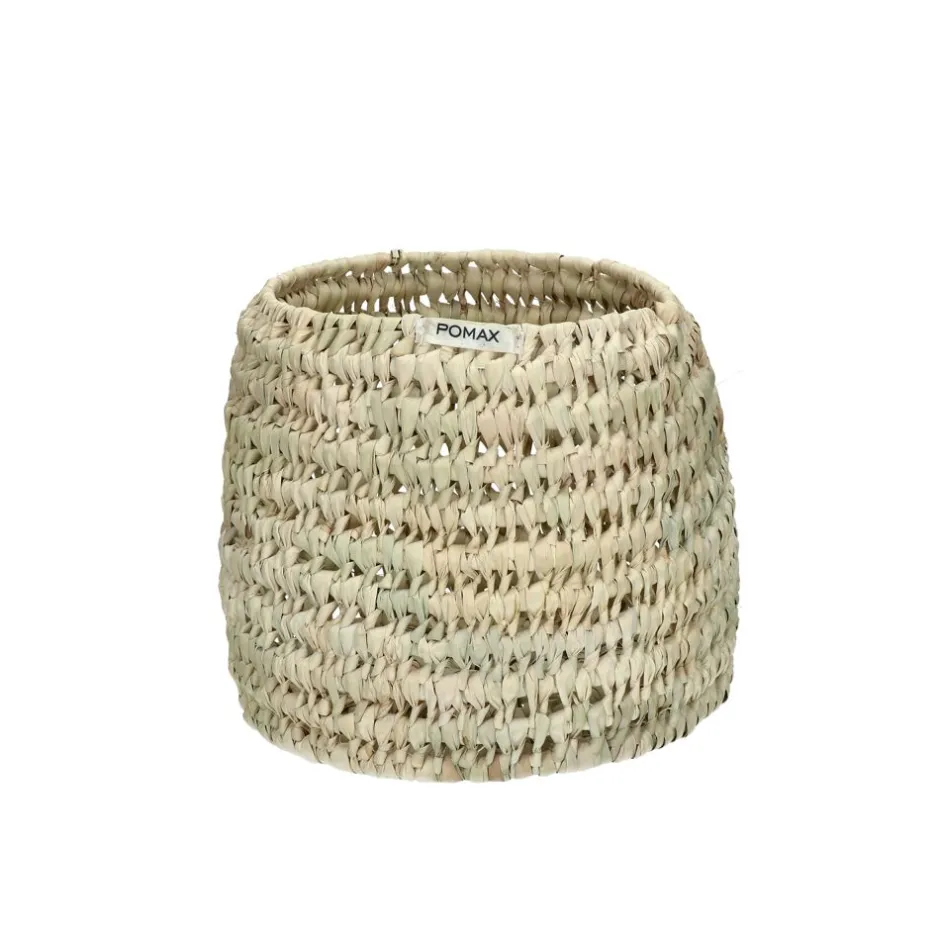 Lot de 3 paniers pratiques Pomax Campo - Tressage fibre de palmier - Dimensions variables (20/25/30 cm) - Style naturel idéal rangement ou déco champêtre