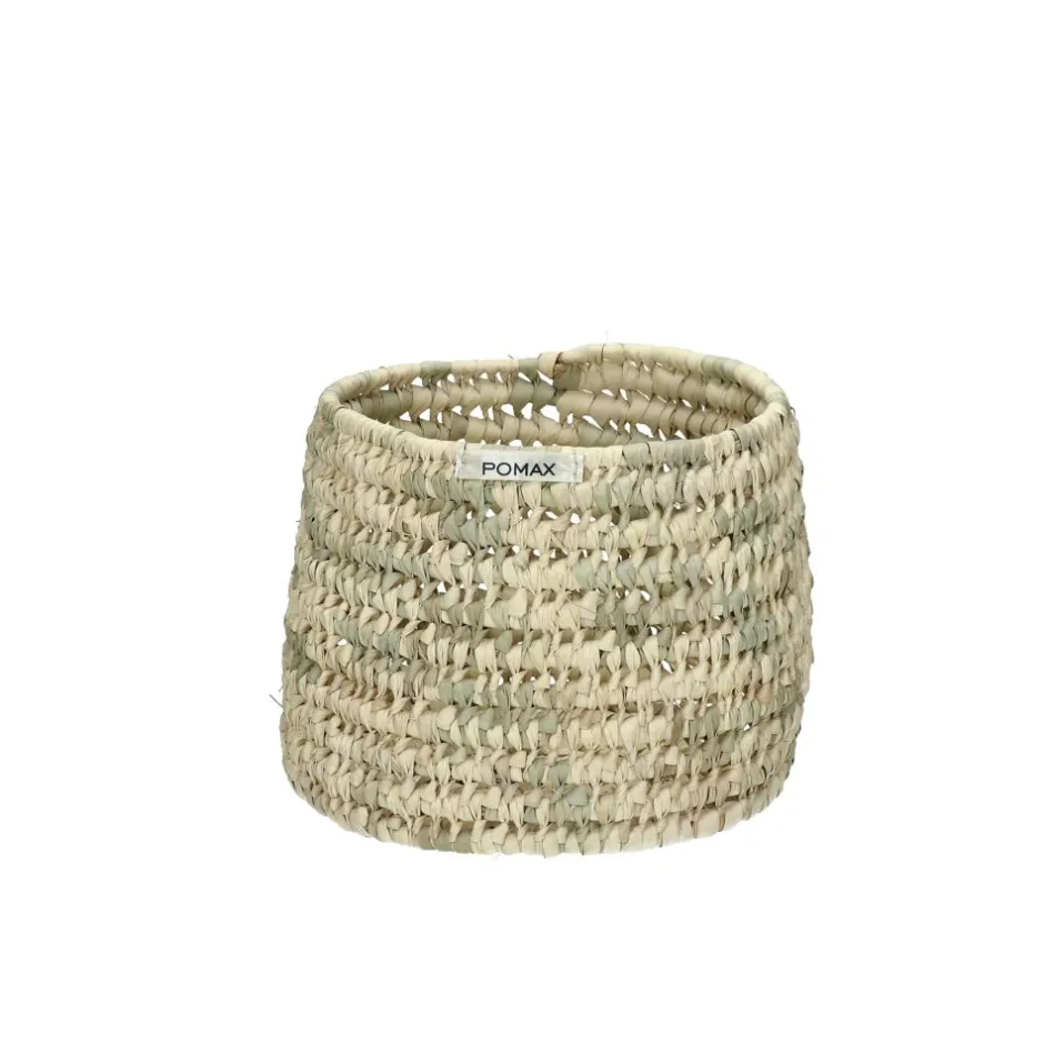 Lot de 3 paniers pratiques Pomax Campo - Tressage fibre de palmier - Dimensions variables (20/25/30 cm) - Style naturel idéal rangement ou déco champêtre