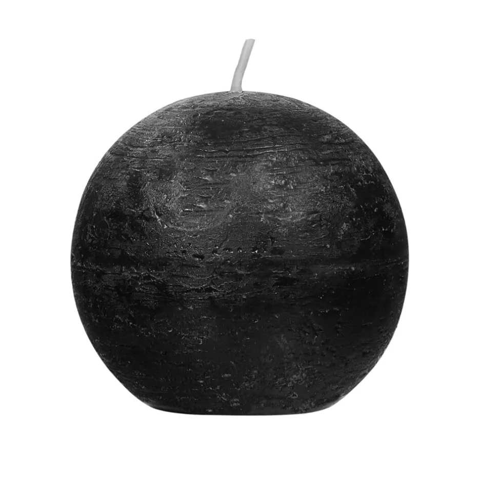 Bougie artisanale Pomax en cire de paraffine - Format généreux 9 cm, teinte noir profond pour ambiance intimiste