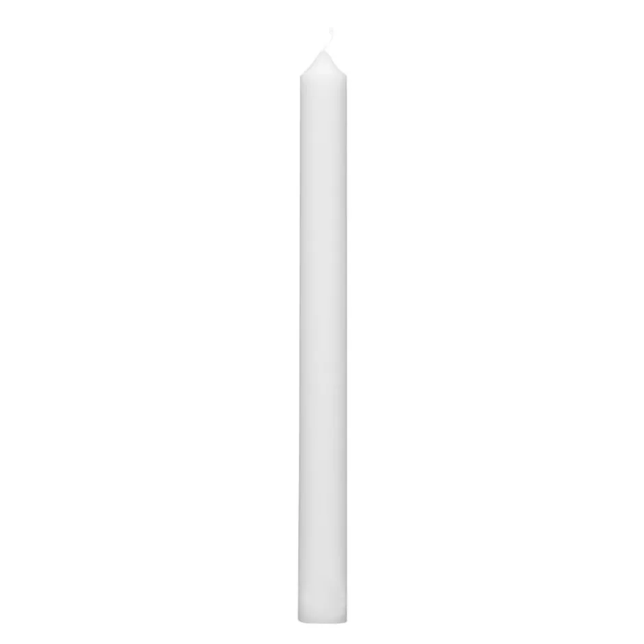 Bougie décorative Pomax en paraffine blanche - 25 cm de haut - Création artisanale pour ambiance chaleureuse